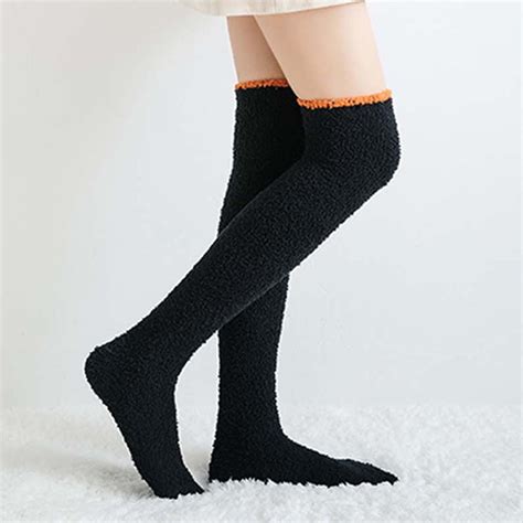 fluffy knee socks|knee high fuzzy socks women.